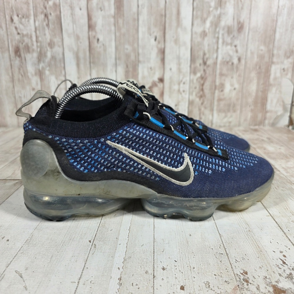 Nike Air VaporMax 2021 Flyknit Mens 8 Navy Royal Blue DZ4856-400 Running Shoes